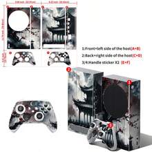 Vintage Architecture Red Plum Style Pattern Stickers For Xbox Series S Console + Controller, Removable Waterproof Vinyl Skin Protective Film - View 2