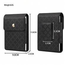 Belt Clip Holster For Foldable Phone Waist Bag Faux Leather Waist Pouch For Samsung Galaxy Z Fold 8 - Black - View 9