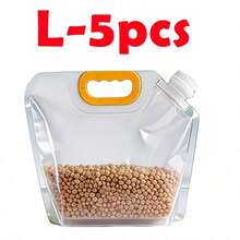 16/10/5/1pcs Large Capacity Airtight Moisture-Proof Storage Bags, Grain & Bean Storage Bags, Beer Bags, Practical Kitchen Storage Items, Kitchen Essentials, Kitchen Utensils, Kitchen Supplies, Kitchen Accessories & Kitchen Gadgets, Suitable For Kitchen Organization & Storage, Also Supports Travel Use, As Food Storage Cabinet Accessories, Can Be Used As Holiday Gifts, Gifts For Men, Combining Autumn Home Decor, Kitchen Decor & Accessory Attributes - Multicolor - View 12