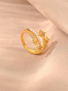 Set Gelang Emas Champagne 24k, Tembaga Bertekstur Serbaguna dengan Inlay Zirkonia, Cocok untuk Pemakaian Sehari-hari, Pertemuan, Kencan, Pesta, dan Hadiah - Emas - View 4