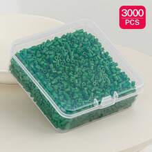 2.6mm Sundymot Fuse Beads, 3000PCS+ Green Series Independent Packaging, With Small Square Box Storage, Easy To Store, DIY Pendant Keychain, Jewelry Making Craft Material, Graduation Season Back To School, Christmas, Party Birthday Gift, Multi-Color 2.6mm Fuse Beads Bulk Refill Kit - 2.6mm Puzzle Beads - View 35