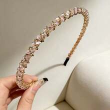 5pcs Rhinestone Crystal Headband For Women, Light Luxury, High-End Feel, Elegant, Simple, Internet Celebrity Hairband, Outer Hair Accessories - Multicolor - View 6