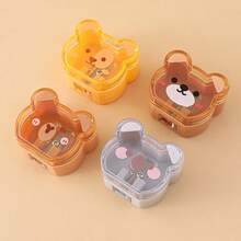 1pc Manual Pencil Sharpener, Animal Bear Design, Single Hole Structure | Suitable For Standard And Large Pencils, With Cover, Colorful Handheld Pencil Sharpener, Suitable For Artists And Classroom Use - Multiple Colors and Random Styles - View 2