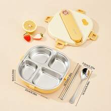 Kotak Bento Stainless Steel 304 untuk Dewasa, Wadah Makan Siang Anti Bocor yang Aman untuk Microwave, Kotak Makan Siang Logam dengan Wadah Sup dan Peralatan Makan, Kotak Bento Jepang yang Lucu, Wadah Makanan untuk Perjalanan, Wadah Persiapan Makanan untuk Siswa Sekolah - MultiWarna - View 27