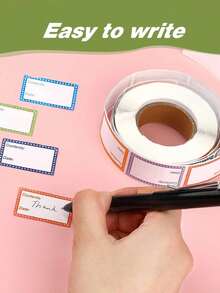 200pcs-Removable Refrigerator Labels, Food Storage Labels, Self-Adhesive Freezer Labels, Easy To Clean Home Kitchen Jam Labels 8 Color Food Label Rolls - Multicolor - View 5