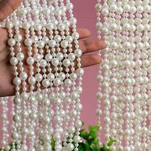 10pcs White Shiny Bead Garland Christmas Decoration, 10m Total Length, Create Atmosphere, Multi-Functional Hanging, Suitable For Windowsill, Porch, Living Room And Other Home Decor - White - View 11