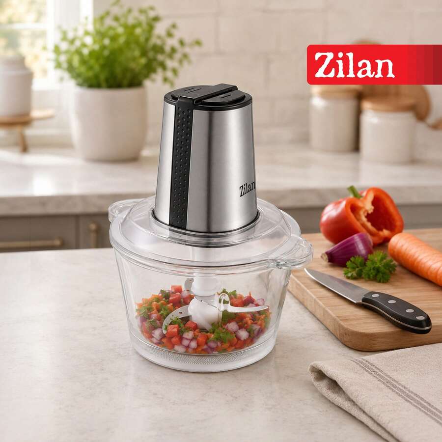 ZILAN ZLN3888 300W 1.6L وعاء زجاجي متعدد الوظائف لتقطيع الخضروات والفواكه، إعدادات سرعة 2 - قابس اتحاد أوروبي نوع F (220 إلى 240 فولت) - مشاهدة 1