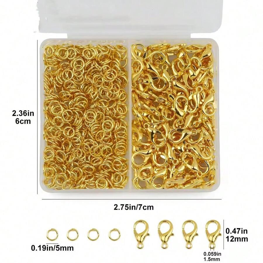 WGRXIRANYKM 150pcs/Box Jewelry Making Kit 50pcs Lobster Clasps 100pcs Open Jump Rings DIY Jewelry Connectors Necklace Bracelet End Caps Accessories - DIY Accessories - View 1