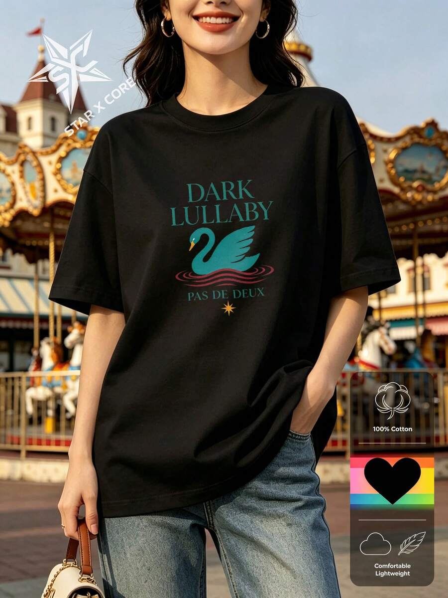 Women T-Shirts - 黑色 - 查看 1