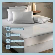 Travesseiro De Cama Altenburg Antistress Com Fios De Carbono 50X70cm Suporte Ideal Dormir de Lado - Branco - Visão 5
