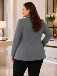 Max Blazer Plus Size Tailored Fabric Size G1 G2 G3 - 灰色 - 查看 2