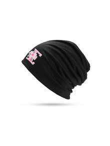 1pc Unisex 26 Letters Slouchy Beanie Hat,Black Soft Knit Stacked Hat,Casual Slouch Skull Cap,Spring/Fall Daily Wear For Outdoor Street Sport - Multicolor - View 11