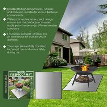 Outdoor Bbq Mat Floor Outdoor 40x40inches Fireproof Protector Mat Camping Heat Resistant Fireproof Mat Anti-Slip Reusable Oilproof Waterproof Moisture‑Proof Fireplace Mat - Outdoor BBQ Mat Floor - View 6