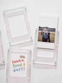 10/5/3pcs Transparent Acrylic Magnetic Mini Photo Frames, Suitable For Home, Kitchen And Office Decoration, Perfect Birthday And Christmas Gift, Desktop Photo Frame - A - View 3