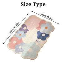 1pc Small Fresh Imitation Cashmere Floor Mat, Sofa And Coffee Table Blanket, Household Carpet, Dirt Resistant And Easy To Maintain Bedroom Bedside Blanket - Multicolor - View 8