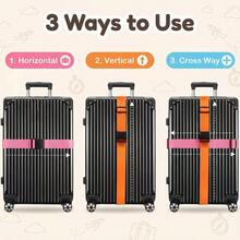 2Pcs Luggage Straps - Quick Release Anti-Theft Suitcase Belts | Durable Polyester For Air Travel, Camping & Business Trips | Adjustable, Easy-Clean & Lightweight - Luggage Strap - View 3
