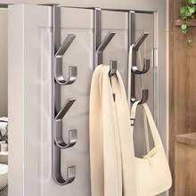 Non-Punching Wall-Mounted Coat And Hat Rack With Strong Load-Bearing Capacity, Featuring Hooks Behind Dormitory Doors, A Key Bag, Hat Storage Rack, Backpack Hooks, Suitable For Bathrooms, Bedrooms, Wardrobes, And Multifunctional Hooks - Multicolor - View 7