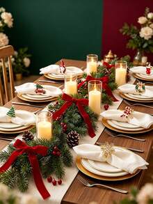 12pcs/Set Christmas Theme Napkin Rings, Christmas Series Mixed Metal Napkin Buckles Table Decor With Santa Claus, Christmas Stocking, Merry Christmas, Christmas Wreath, Candy Cane, Christmas Tree, Nutcracker, Christmas Reindeer, Snowflake, Suitable For Christmas Party Table Atmosphere Decoration - Multicolor - View 5