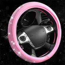 Light Luxury High-End Feel Full Diamond Car Steering Wheel Car Handle Cover, Personalized Male And Female Universal With Inner Ring 38cm/15 Inch Steering Wheel Protection Cover, Daily Car Interior Decoration Accessories. - Rhinestone Steering Wheel Cover With Inner Ring - View 17