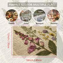 1pc/4pcs/6pcs/8pcs Vintage Newspaper Pattern Placemats, Suitable For Dining Table, Breakfast Mat, Coffee Bar, All-Season Decor, Washable Table Mat, Room Decor, Kitchen Dining Table Mat, Indoor/Outdoor Party Decor, Home Decor, Ideal Gift - Multicolor - View 9