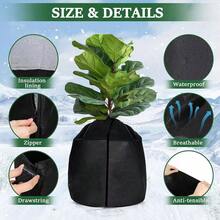 Penutup Pelindung Embun Beku untuk Tanaman Pot di Musim Dingin, Jaket Anti Embun Beku dengan Resleting & Tali Serut, Cocok untuk Tanaman, Bunga, Semak, dan Pohon di Luar Ruangan. - Perisai pelindung - View 5