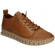 CARMELA | Carmela Lederschuhe für Damen – Flache Schuhe in Camel – Freizeit-Schnürschuh mit dekorativen Schnürsenkeln – Slip-On – Bequem und vielseitig – Hohe Qualität – Modell 162531 - Kamelfarben - Übersicht 2
