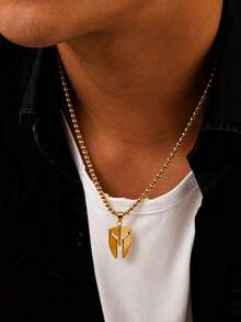 Men's Stainless Steel Spartan Warrior Helmet Pendant Necklace, Hip-Hop Mask Design, Long Chain, Suitable For Daily Wear, Qixi Festival Gift - Warrior Helmet Pendant - View 1