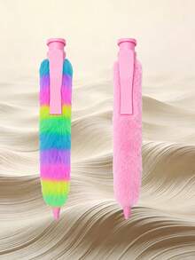 Giant Plush Ballpoint Pen - An Oversized, Fun, Short-Hair Writing Pen With A Soft Fur Design, Perfect As A Creative And Humorous Office Or School Supply Gift. It Features A Comfortable Non-Slip Grip And Is Lightweight And Easy To Carry. - A - View 13