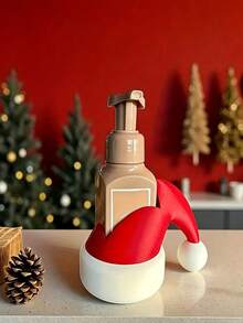 Tempat Dispenser Sabun Topi Santa Claus, Dekorasi Meja Kamar Mandi dan Dapur Liburan yang Lucu, Cocok untuk Botol Sabun Cuci Tangan Berbusa, Ornamen Meja Rumah Natal, Hadiah Dekorasi Pesta Natal, Botol Sabun Tidak Termasuk - MultiWarna - View 5