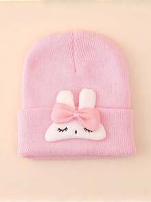 Children's Cute Cartoon Rabbit Knitted Hat, Winter Warm Thin Beanie For Boys And Girls - 1PC - View 14