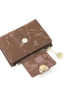 MINGYOU Fashion Soft Textured Handheld Short Wallet Zipper Coin Purse - Chocolate Brown - View 5