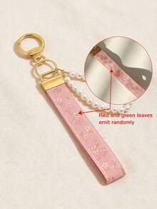 1pc Zinc Alloy Keychain Strap, Jacquard Woven Strap Keychain, Bag Charm Keychain Accessory, Wristlet Keychain, Printed Woven Keychain, Women's Car Keychain, Women's Fashion Keychain, Universal Keychain Pendant For Women - A - View 11