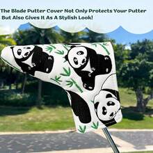 Sarung Kepala Stik Golf Panda Lucu, Sarung Putter Golf; Aksesori Golf; Bahan Tahan Lama Cocok Untuk Stik Golf Terbaik Anda - Putih - View 4