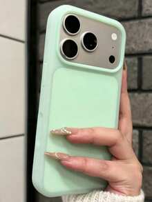 Matte Skin-Feel Jelly Soft Phone Case Compatible With Iphone 17 Pro Max 17 Pro 17 16 15 Pro Max, Ultra-Thin Liquid Silicone Shockproof Protective Back Cover - Green - View 3