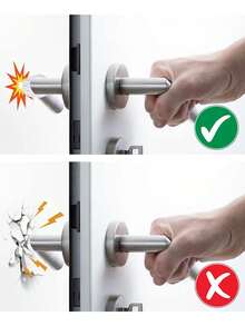 Pack Door Stopper Silicone Door Knob Cushion Wall Protection Door Knob Cushion Wall Furniture Protection - Clear - View 5