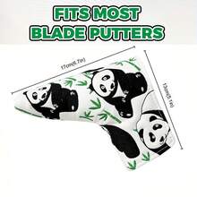 Sarung Kepala Stik Golf Panda Lucu, Sarung Putter Golf; Aksesori Golf; Bahan Tahan Lama Cocok Untuk Stik Golf Terbaik Anda - Putih - View 2