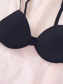 2pcs/Set Multicolor Women's Bra With Bowknot, Shiny Rhinestone Straps, Push-Up Lingerie - Multicolor - View 8