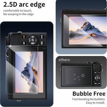 4片装佳能G7X3/M200/850D/R50相机钢化玻璃屏幕保护膜，9H硬度，防刮花，防指纹 - 4pcs透明 - 查看 8