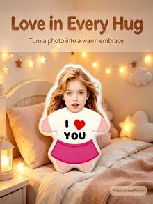 1pc DIY Personalized Photo Pillow Cushion, Sofa Bedroom Home Decor, Custom Pet Memorial Anniversary Gift, Decorative Plush Doll Cushion, Gift For Pet Lovers, Memory Keepsake - Upload Pictures to Customize Pillows - View 5