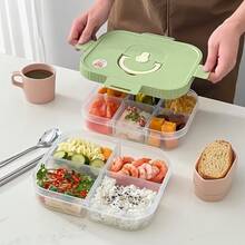 Bento Box Adult, Microwavable Divided PP Lunch Box With Lid, Leak-Proof Salad Container For Lunch, Cute Japanese Bento Box For School Student, Small Lunch Containers With Lids, Fruit Containers For Lunch Box - Multicolor - View 5
