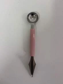 1pc Multi-Function Fruit Scoop, Suitable For Ice Cream, Baking, Fruit, Etc., Kitchen DIY Cold Plate Tool Function, Stainless Steel Fruit Carving Tool Kitchen Gadget, Fruit And Vegetable Preparation Tool, Random Color - Pink - View 11