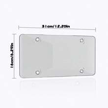 Colored License Plate Protective Cover, 1pc License Plate Cover, Suitable For Cars, Trucks, And SUVs, Universal 12x6 Inch US Standard Plate Size - A - View 6