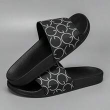 Slip-On Slippers, Soft Anti-Slip Waterproof Home Bathroom Casual Outdoor Wear Sandals With 3D Printed Pattern - Grey - View 3