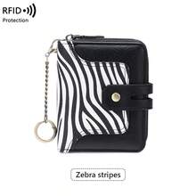 FOREVER MIYIN RFID Blocking Wallets For Women, Bifold Short Zip Purse With Snap Button, Key Ring, Multi‑Card Slots ID Photo Window Coin Pocket For Daily Use - Multicolor - View 13