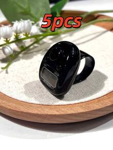 New Wood Grain Electronic LED Counter, Middle East Arabic LED Digital Display Portable Ring Counter, Stress Relief Hand-Press Counter, Faux Wood Grain Pattern Design, Compact And Convenient For Carrying, Suitable For Prayer Counting, Business Counting, Sports Counting, Daily Home Counting And More, Also A Great Choice For Holiday Gifts - Multicolor - View 13