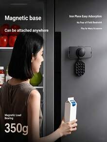 1pc Double-Sided Magnetic Suction Phone Holder, Rotating Multi-Function Bracket, Foldable Multi-Function Phone Stand, Suitable For Outdoor Travel And Photography, Phone Accessory, Kitchen Accessory, Living Room, Bedroom, Office, Essential For Office Workers And College Students, Back To School, Halloween, Christmas Gift Best Choice - Multicolor - View 1
