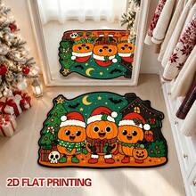 1pc Cute Pumpkin Character Rug, Quirky Holiday Atmosphere Doormat, Cartoon Style, Suitable For Christmas And Halloween, Multi-Scene Application, 1-5cm Cutting Error, Soft Touch, Decorative Rug, Bedroom Decor, Small Rug, Carpet, Home Decor, Living Room Rug, Bedroom Rug, Washable Rug - Multicolor - View 5