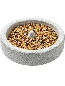 1pc Small Bird Feeding Bowl, 5.9 Inch Round Parrot Seed Feeder With Center Cone Design, Suitable For Lovebirds, Cockatiels, Budgies And Other Pet Birds Stable Feeding Dish - A - View 9