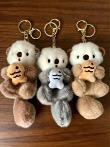 Cute Sea Otter Plush Keychain/Pink, An Excellent Gift For Friends, Relatives And Family - Multicolor - View 2