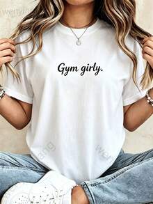 Gym Girly For Pump Cover, Funny Gym Shirt, Gym Funny, Gym Rat, Weight Lifting, Shirt, Gym Girly-Unisex Loose - Fit Comfortable Cotton T-Shirt Top-L91 - 白色2 - 查看 14
